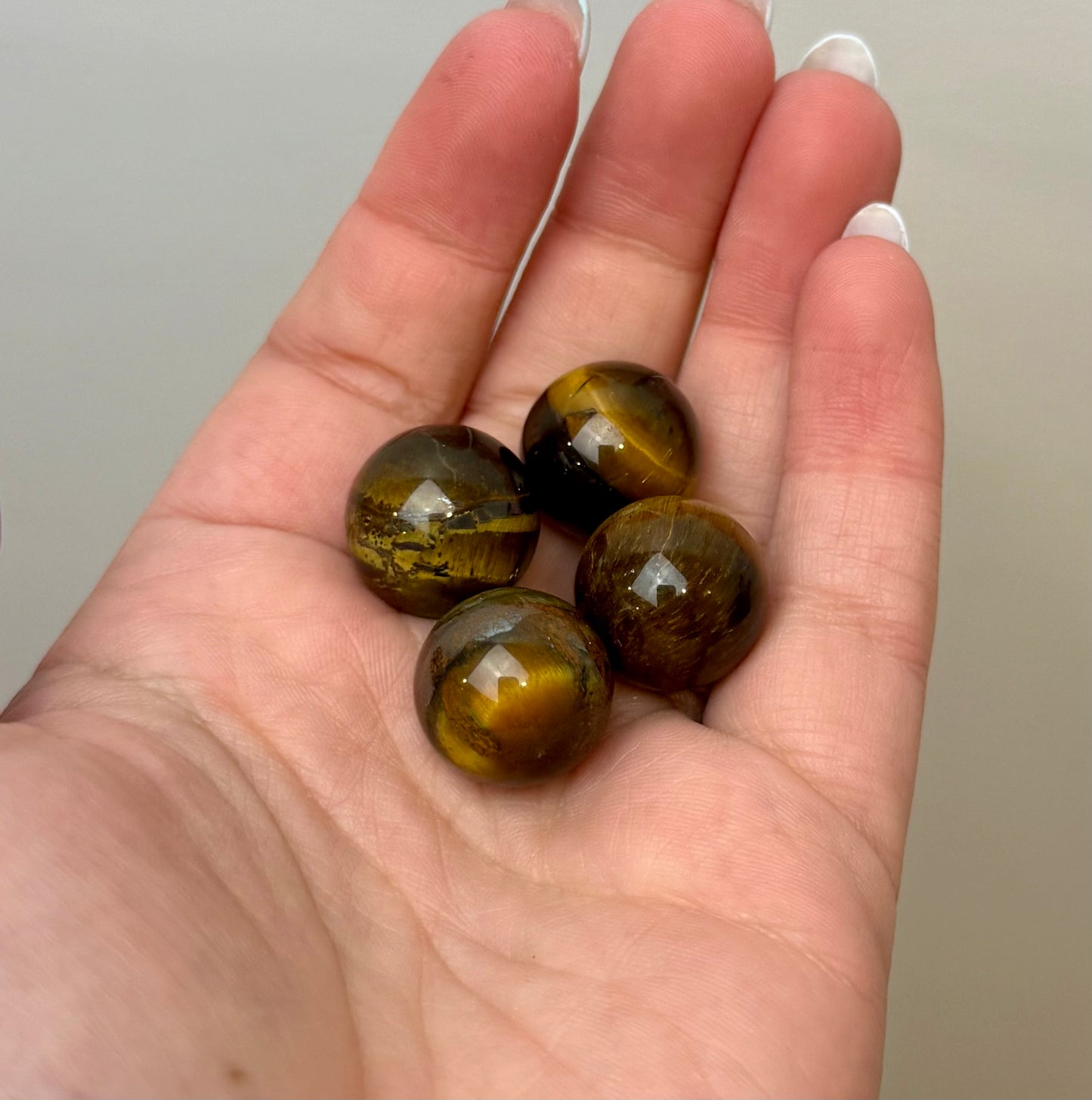 Tigers eye mini spheres