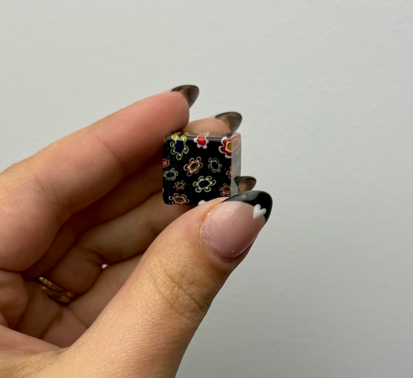Glass flower cube