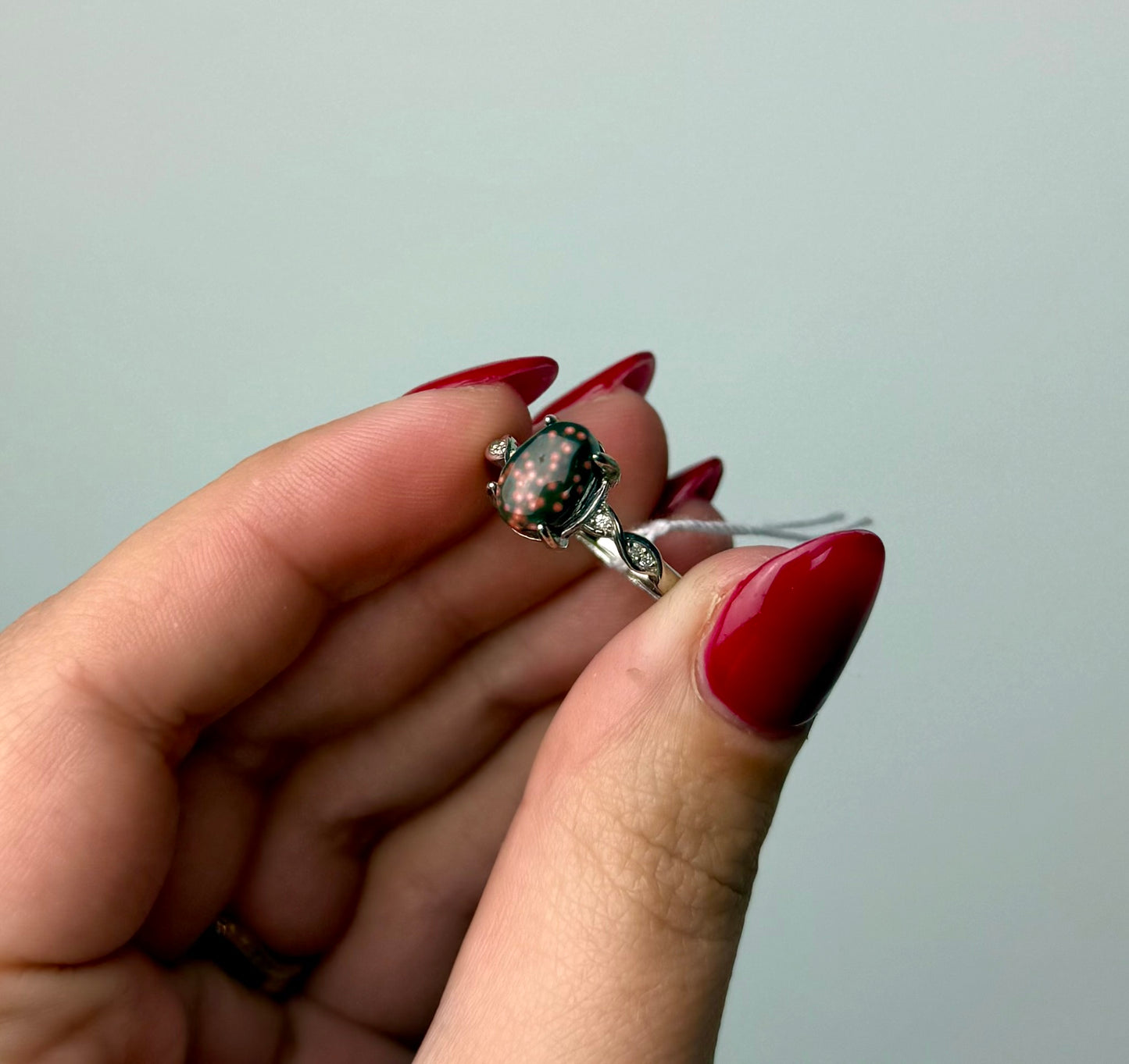 Ocean jasper adjustable ring