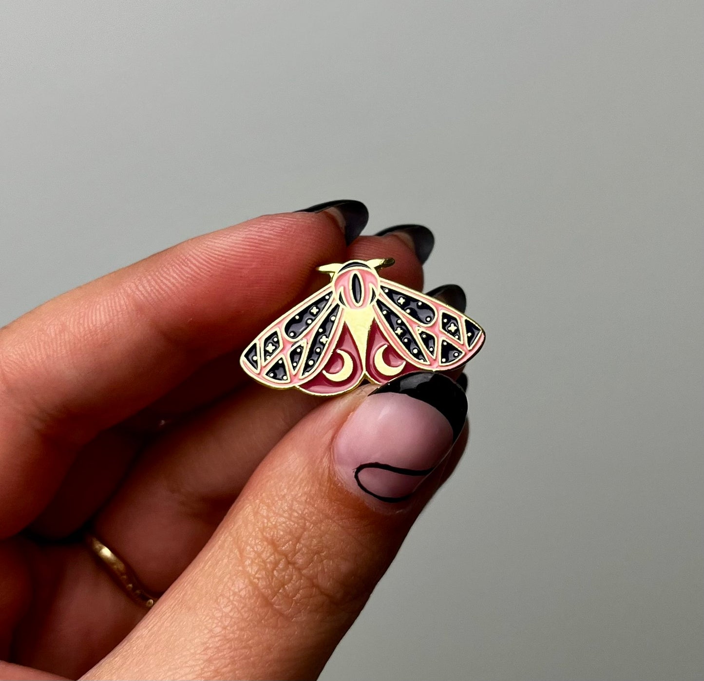 Moth enamel pin