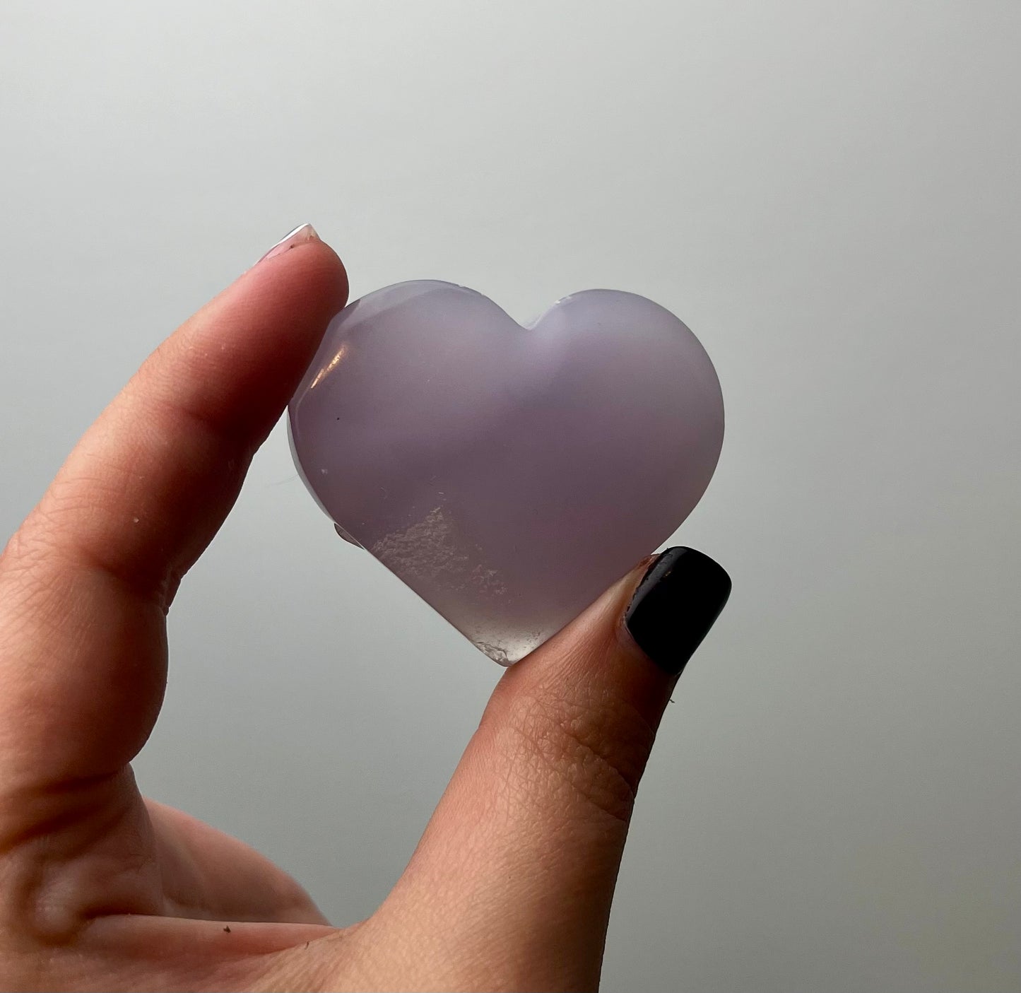 Silky fluorite heart carving