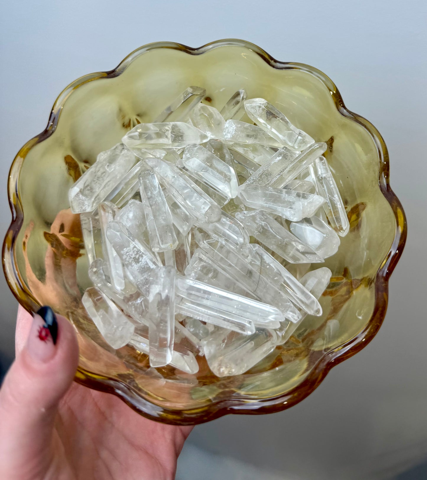 Clear quartz raw points