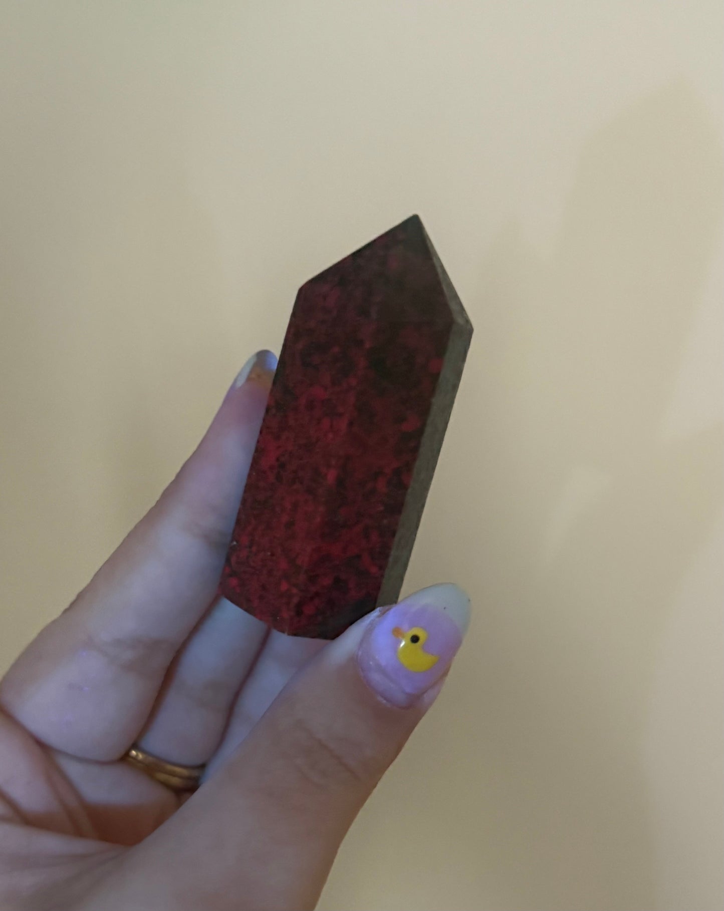 Ruby kyanite tower