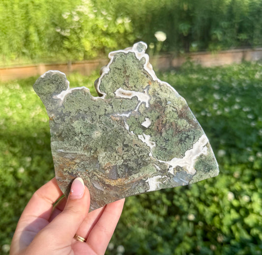 Moss agate slab