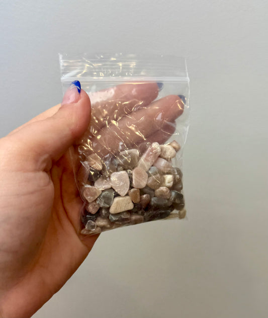 Mix moonstone pebble/chip bags