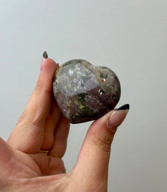 Ocean Jasper heart carving