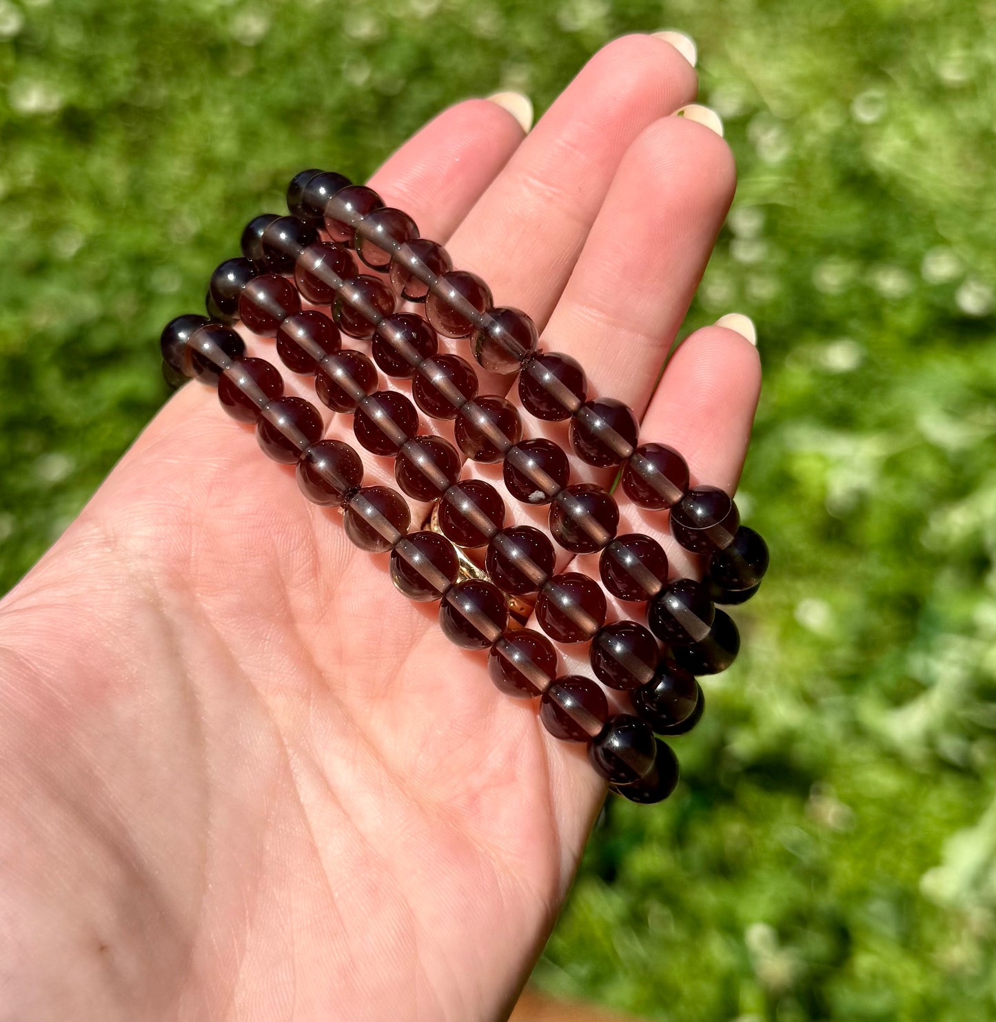 Midnight lace obsidian bracelets