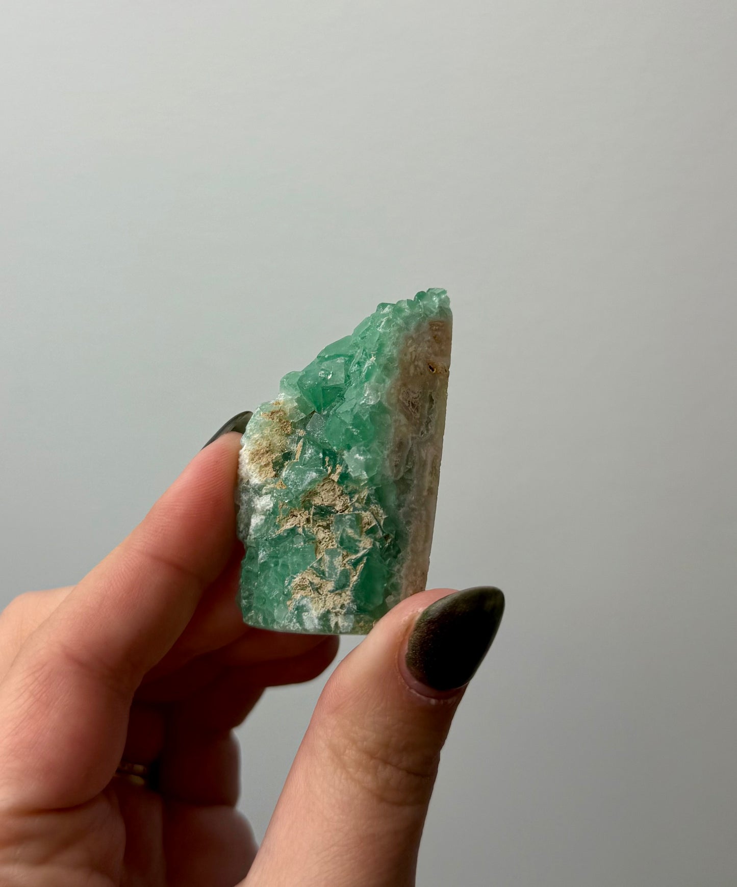 Cubic green fluorite specimen