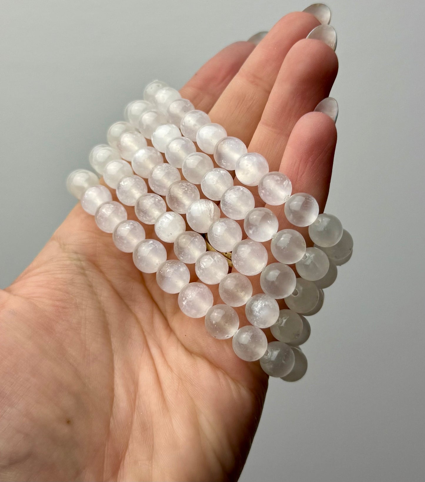 Satin spar bracelets
