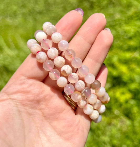 Flower agate bracelets