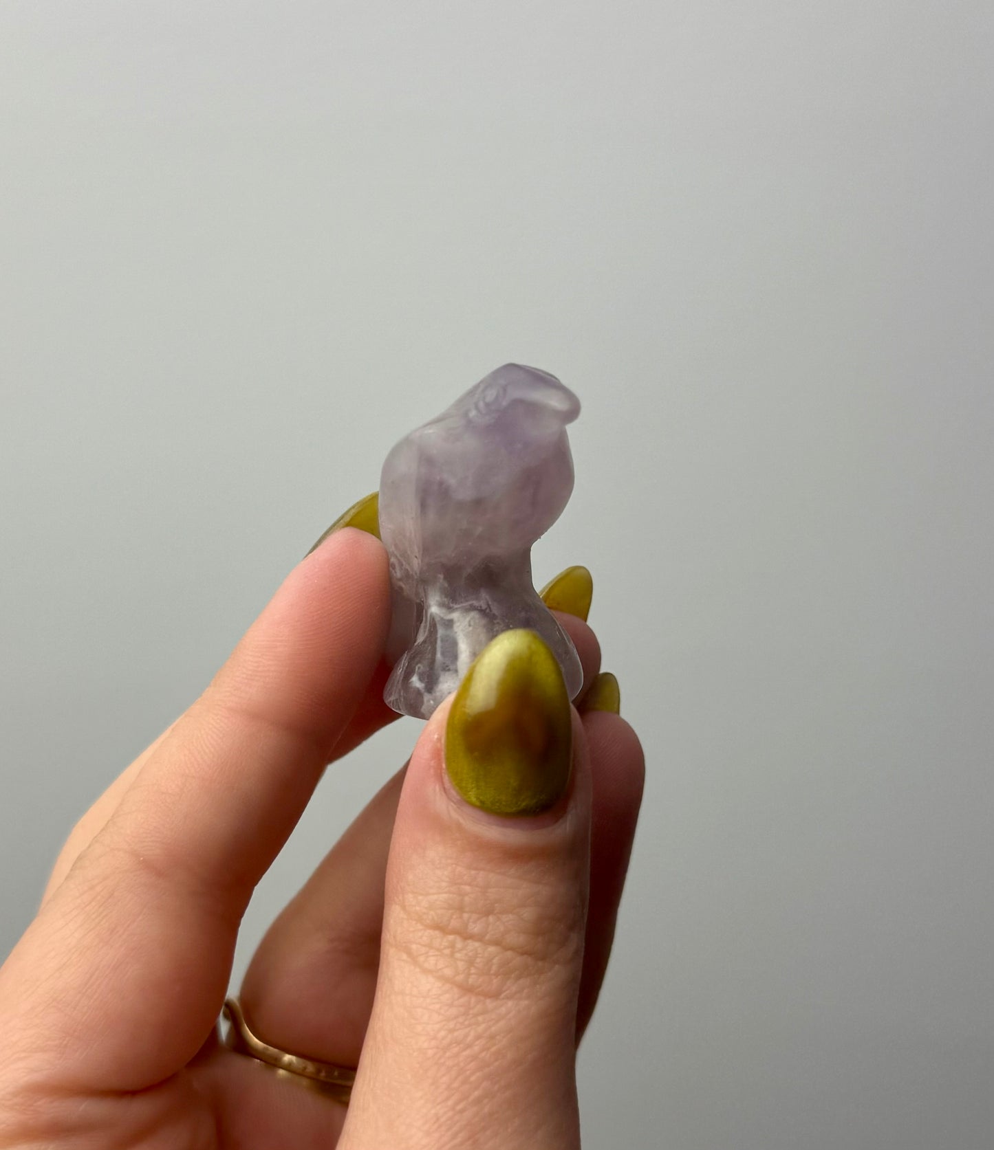 Amethyst Raven carving