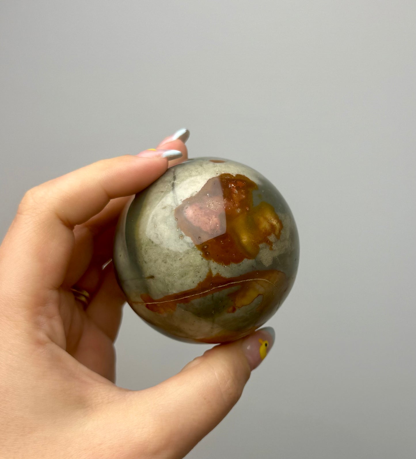 Polychrome jasper sphere