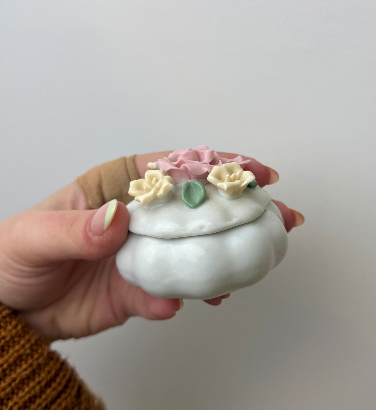 Flower trinket box thrifted find