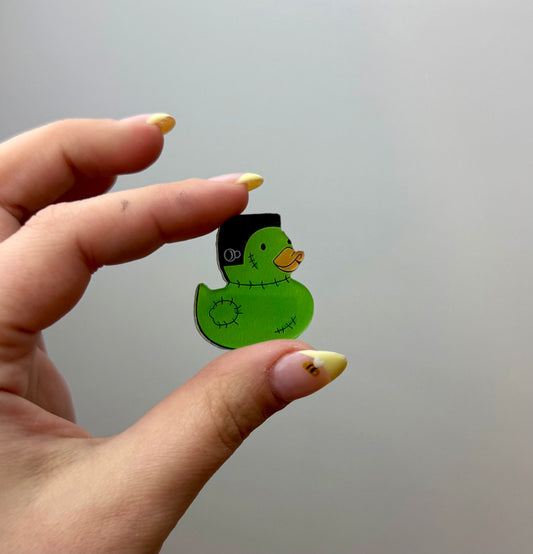 Frankenstein rubber duck pin