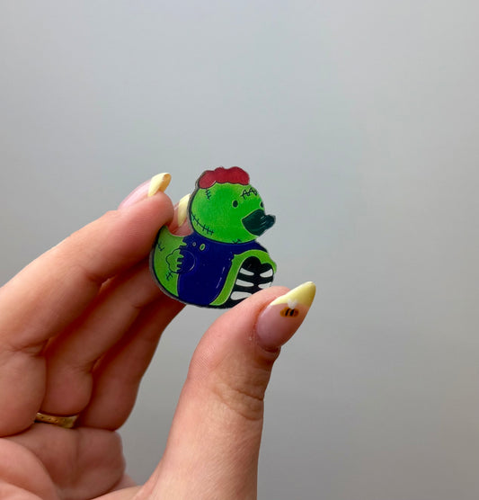 Frankenstein rubber duck pin