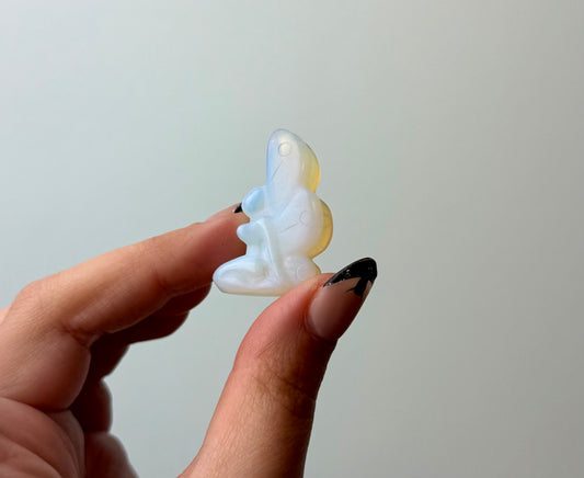 Man made Opalite fairy carving