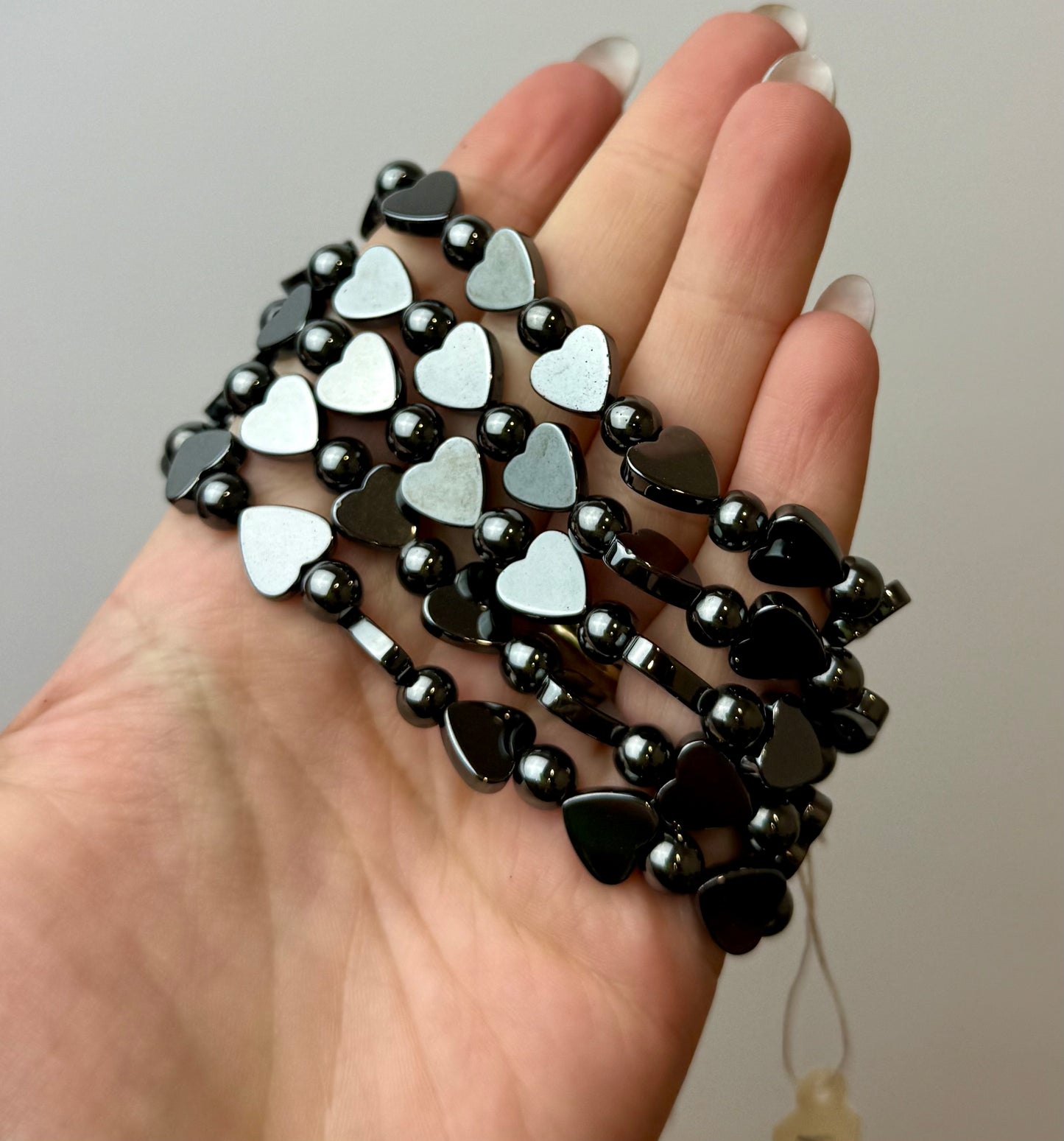 Hematite heart bracelets