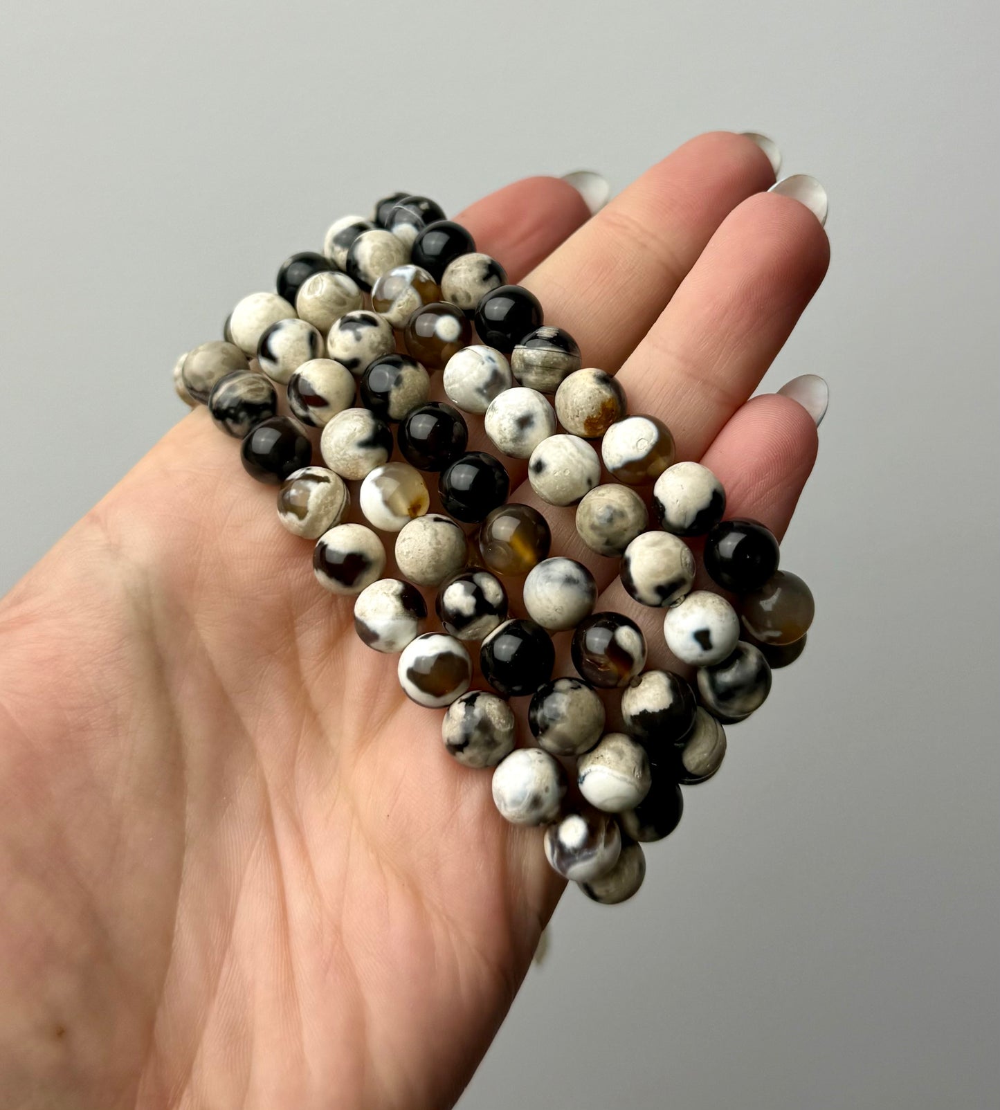 Brown orca agate bracelets