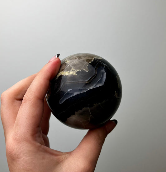 Volcano agate sphere