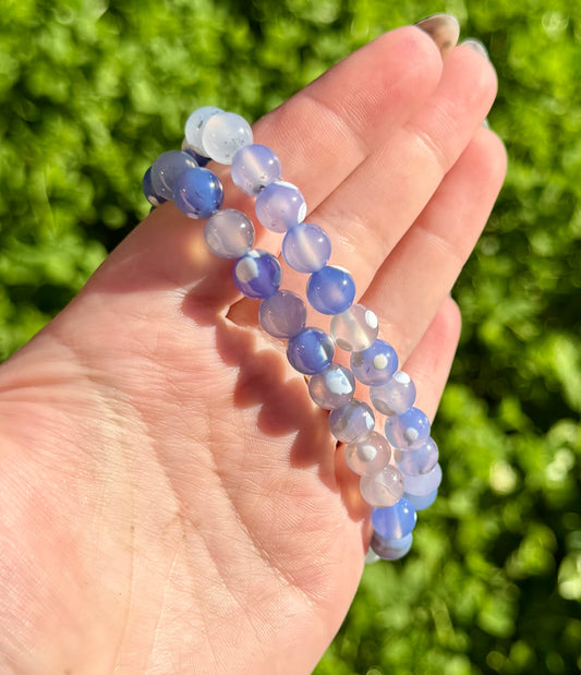 Dyed orca agate bracelets