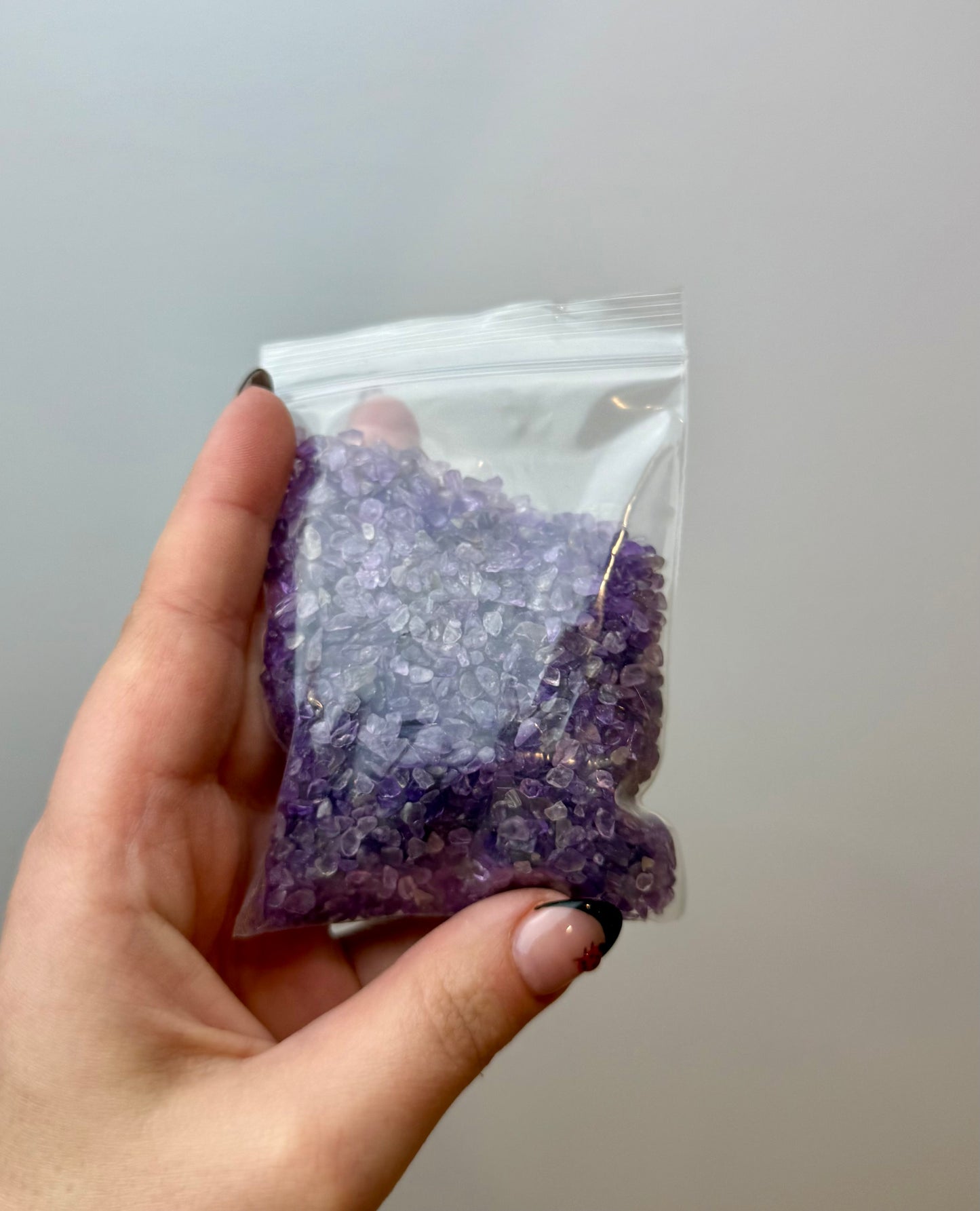 Amethyst chip bags