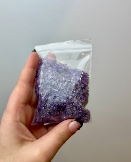 Amethyst chip bags