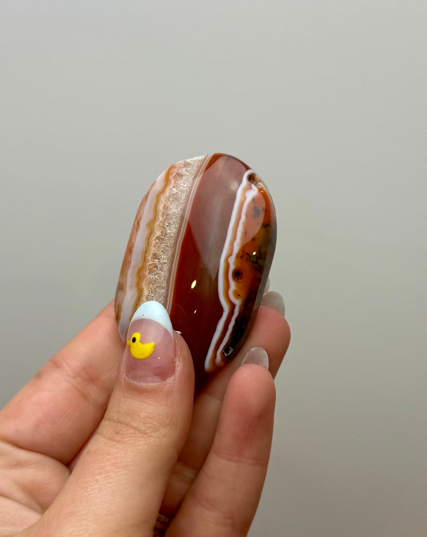 Carnelian palm stone