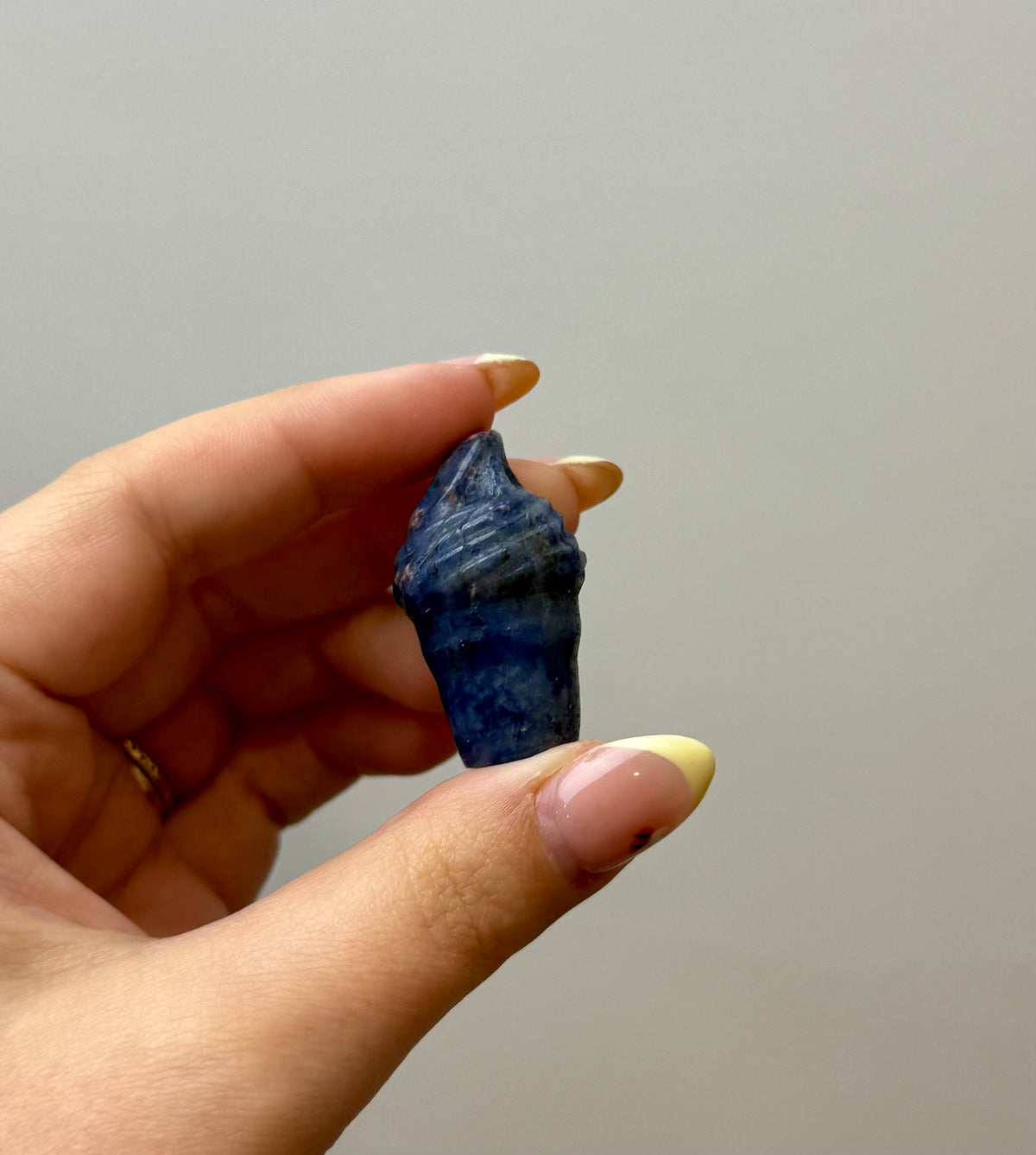 Sodalite ice cream cone carving