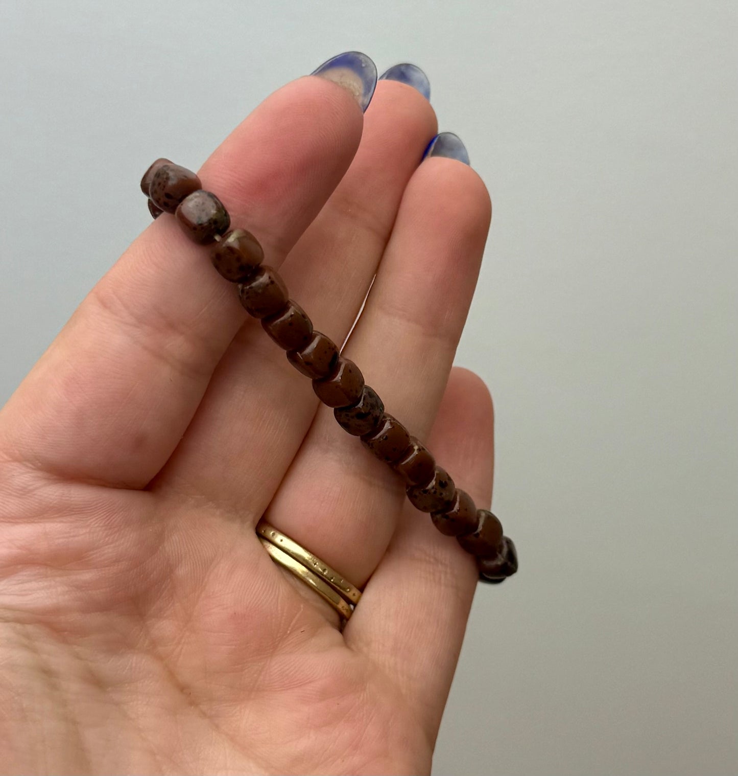 Mahogany obsidian bracelet thrifted find ￼