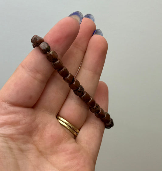 Mahogany obsidian bracelet thrifted find ￼