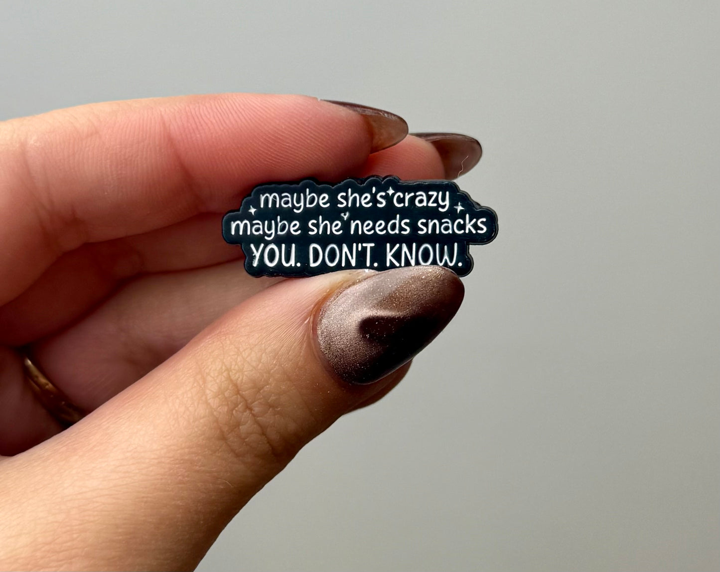 Crazy snacks enamel pin