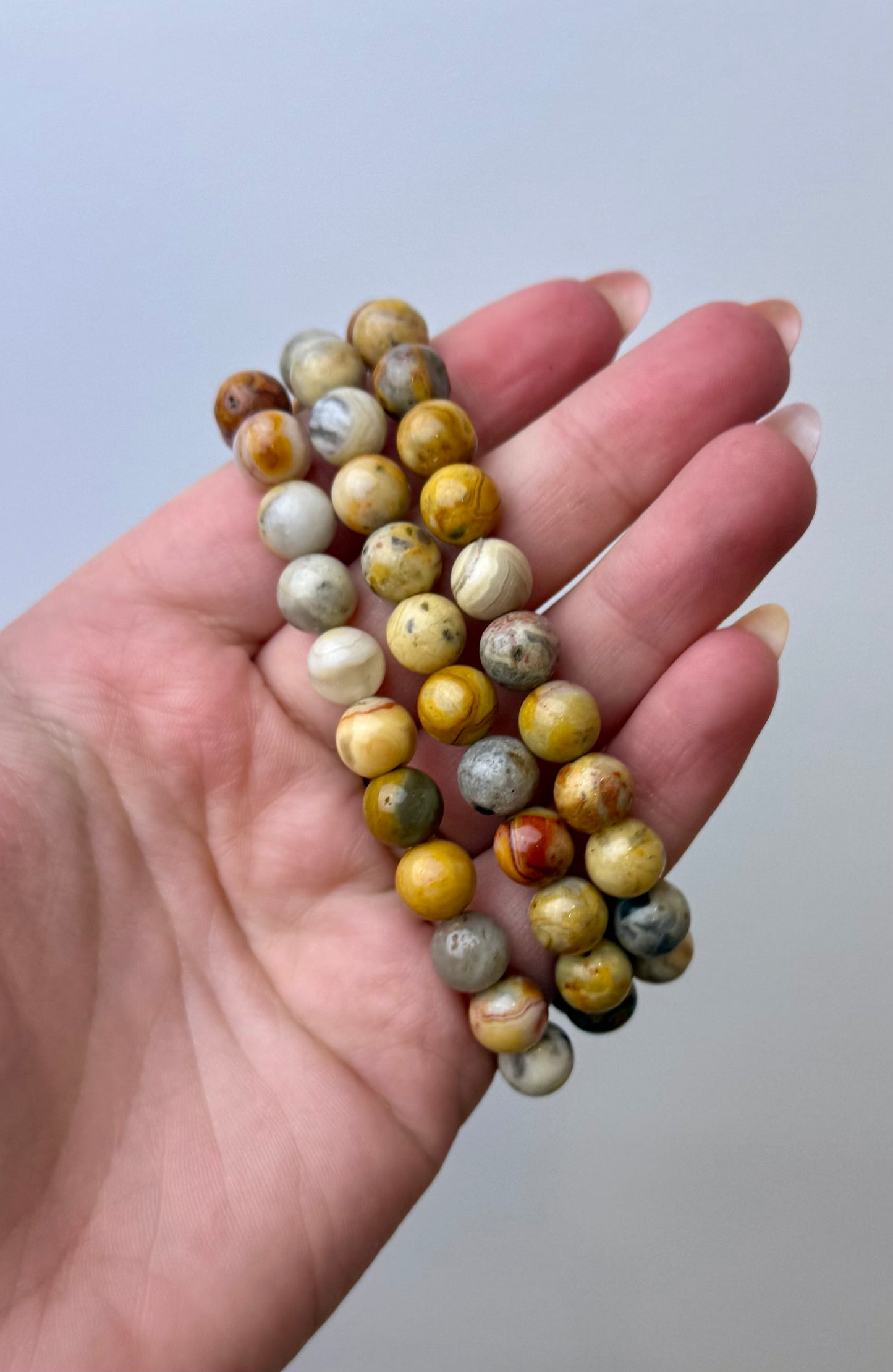 Crazy lace agate bracelets