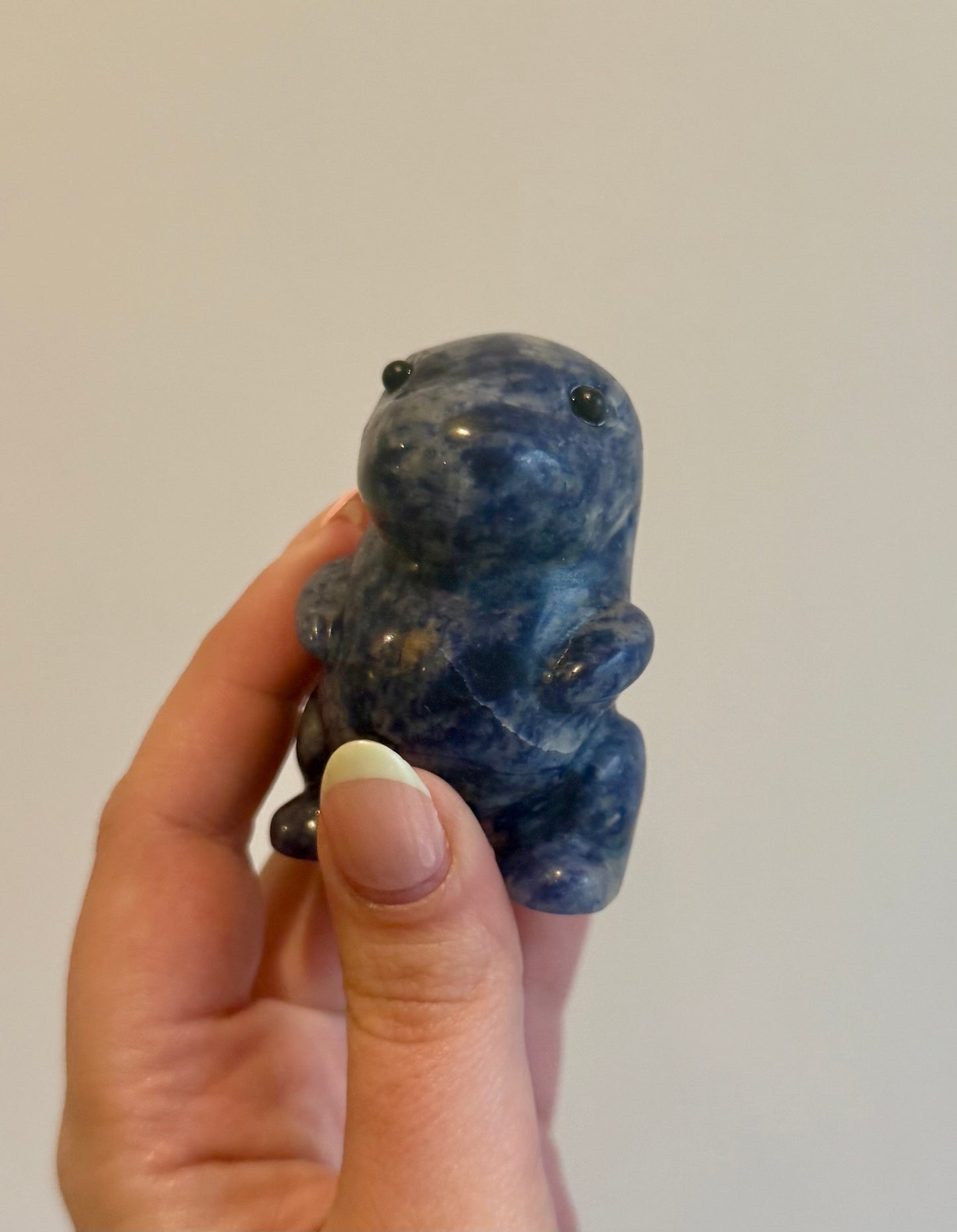 Sodalite chunky dinosaur carving