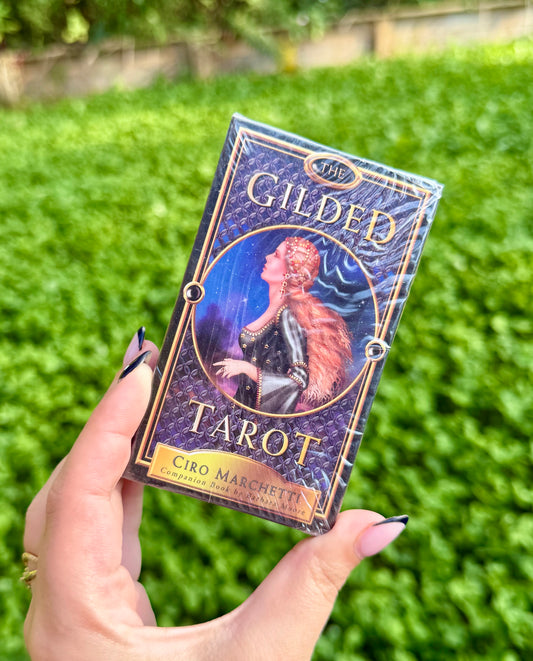 Glided tarot cards