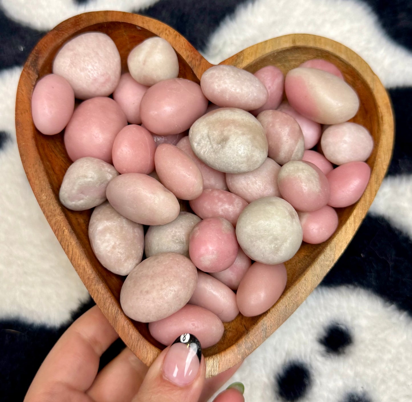 Pink opal tumbles