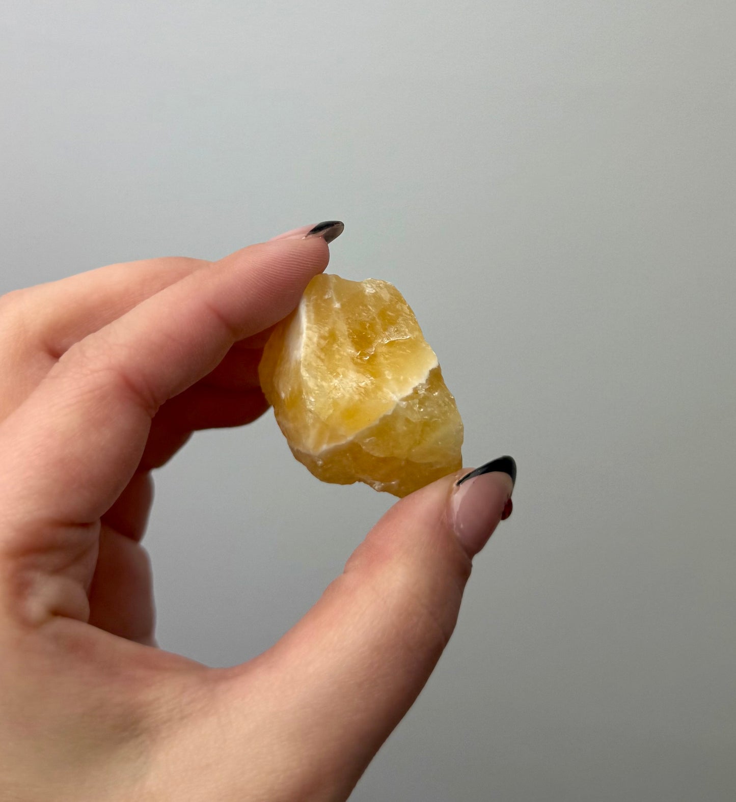 Orange calcite raw chunk