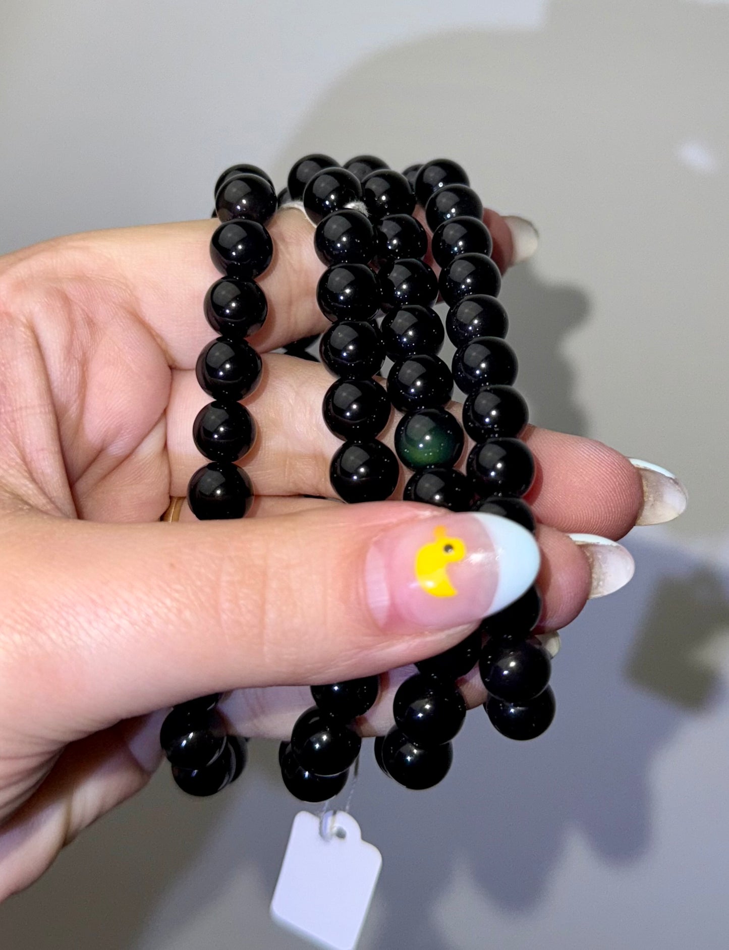 Rainbow obsidian bracelets
