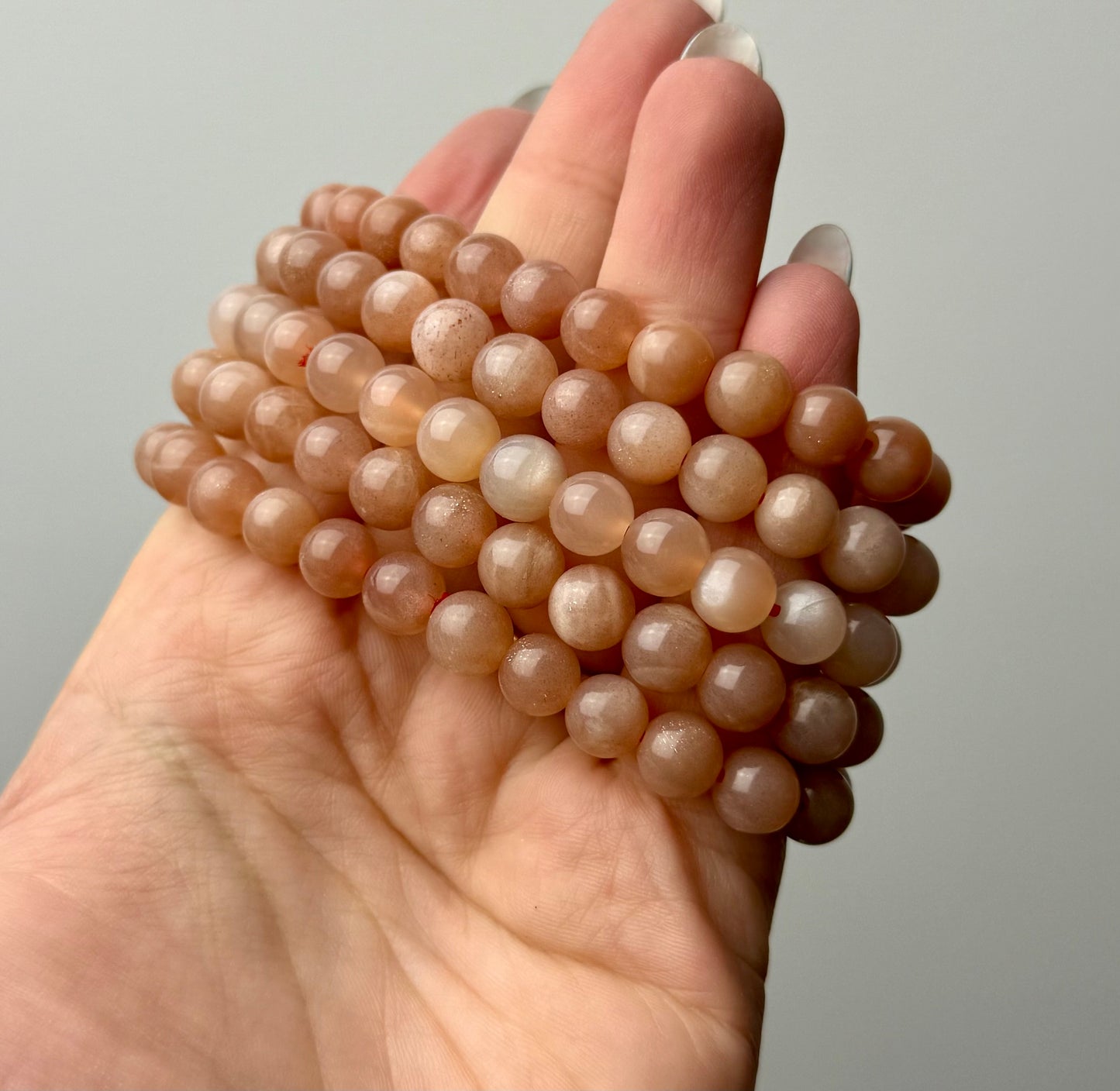 Peach moonstone bracelets