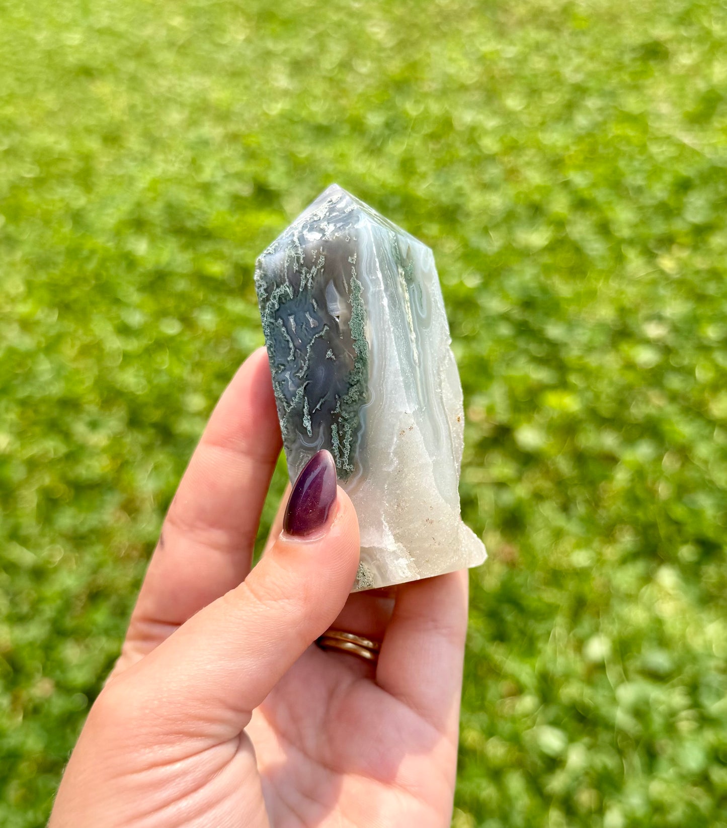 Moss agate tower