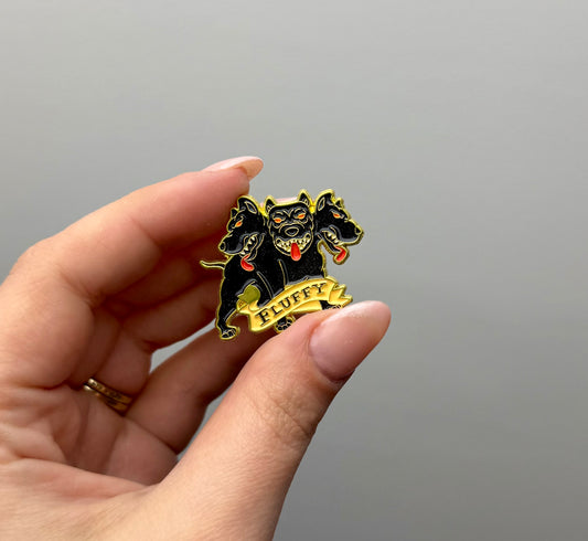 Fluffy three headed dog Harry Potter enamel pin