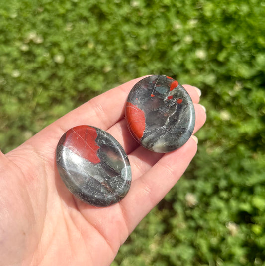 Bloodstone worry stones