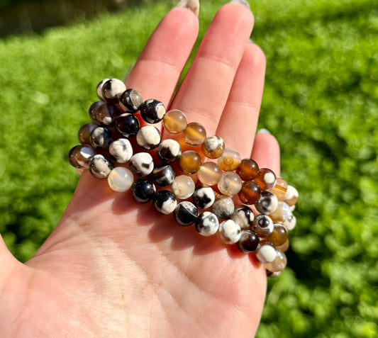 Brown orca agate bracelets