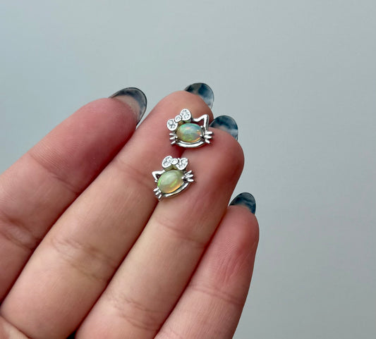 Hello kitty opal earrings
