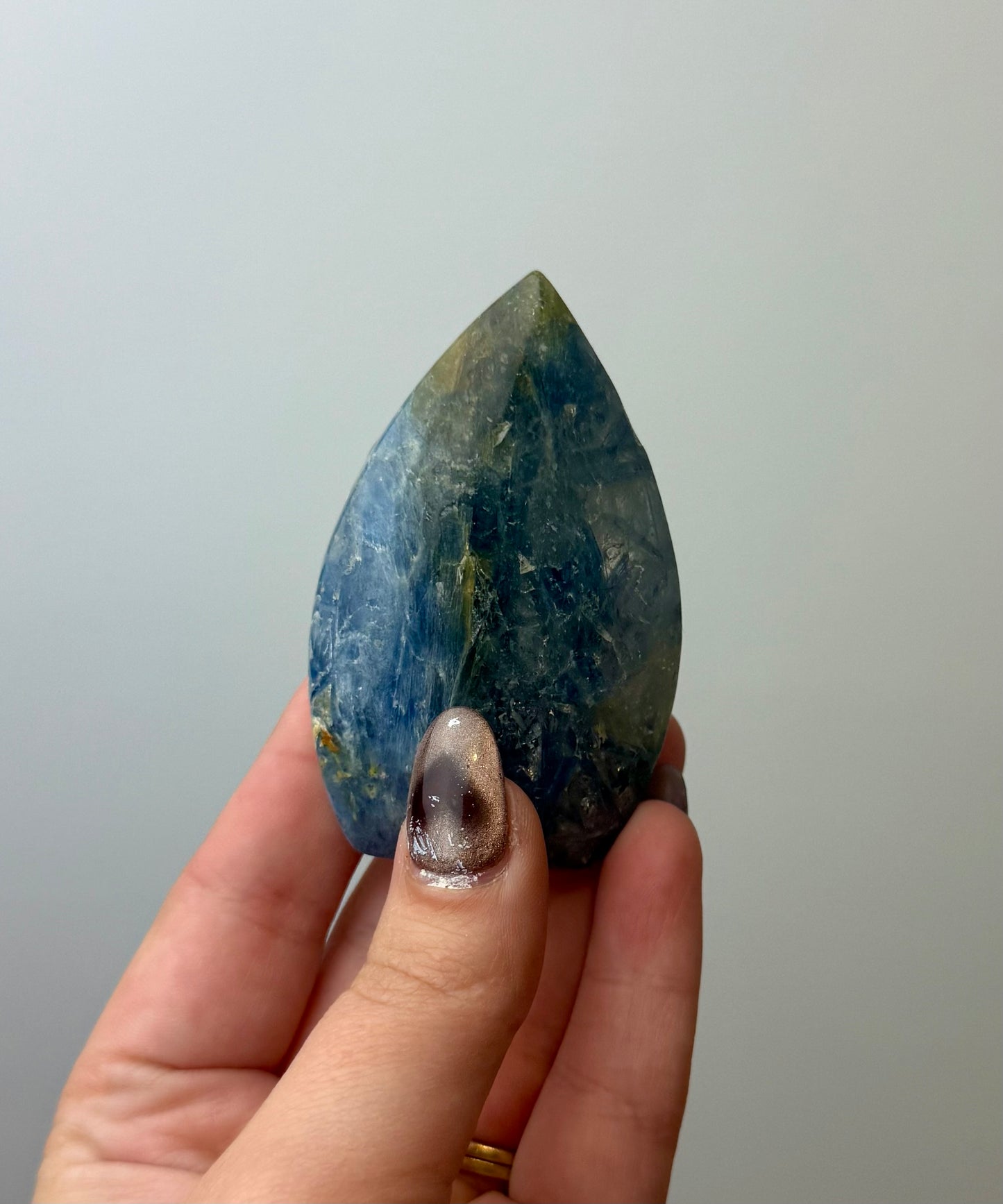 Blue kyanite tear freeform