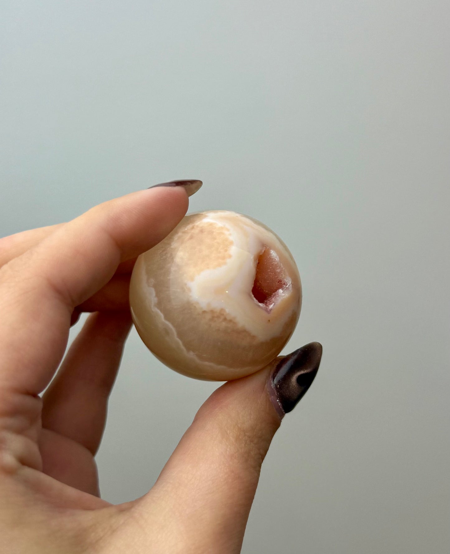 Druzy agate sphere