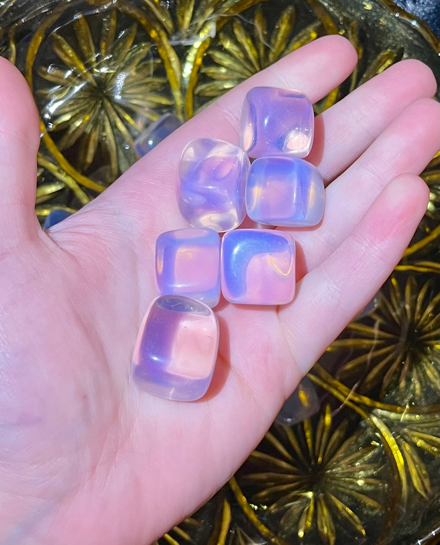 Pink opalite tumbles