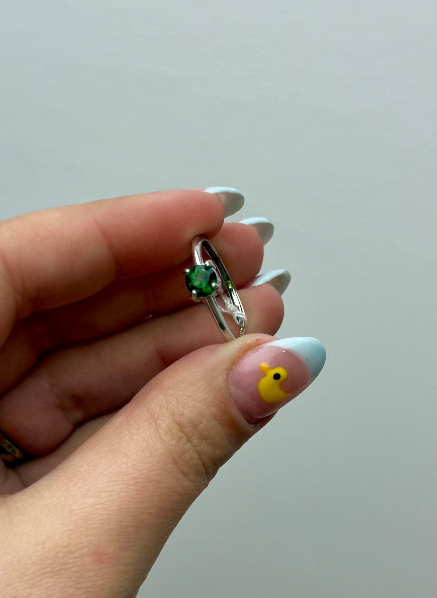 Dioptase adjustable S925 ring