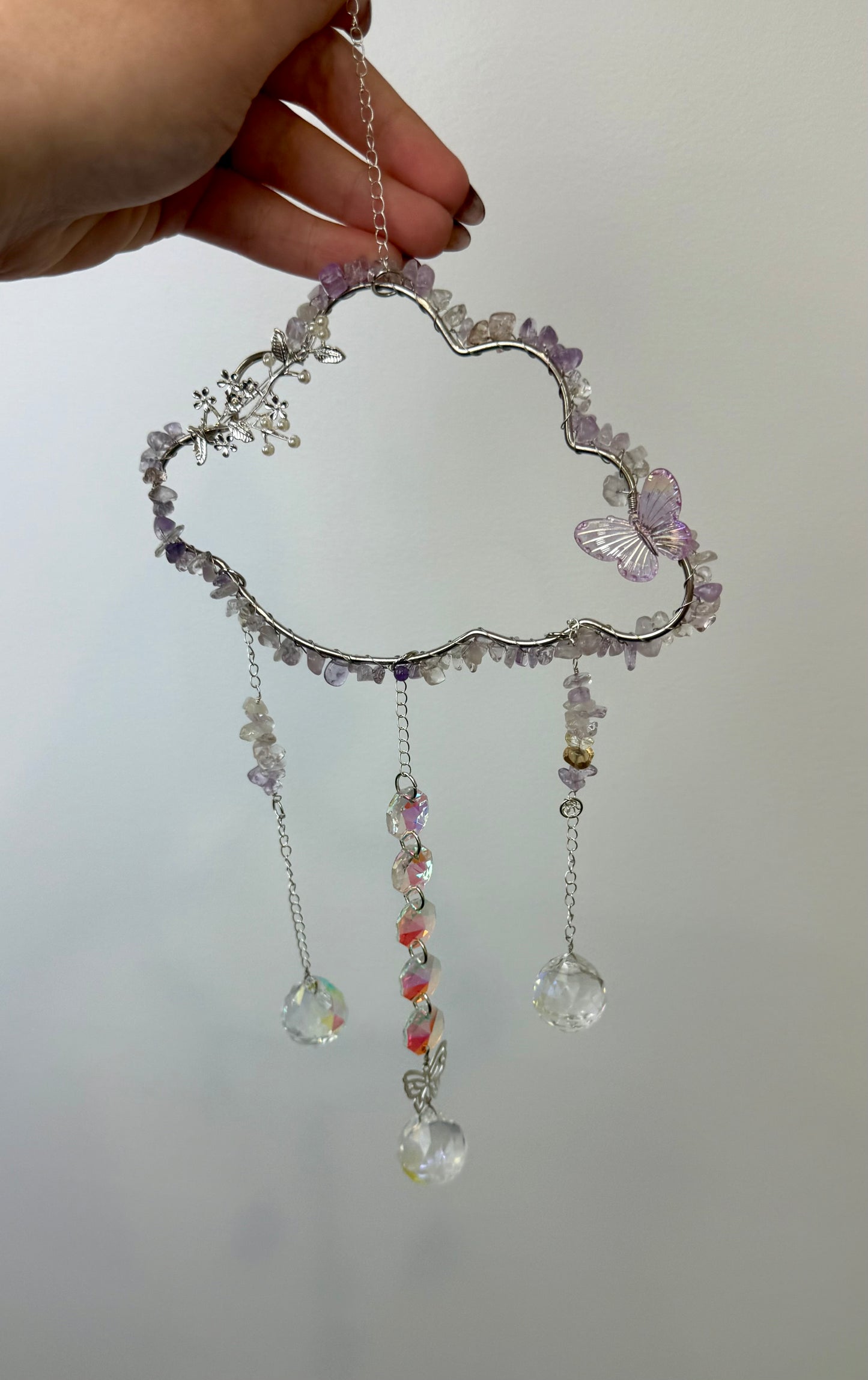 Amethyst cloud suncatchers