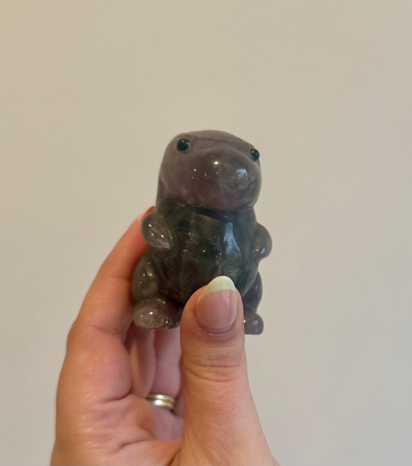 Amethyst chunky dinosaur carving