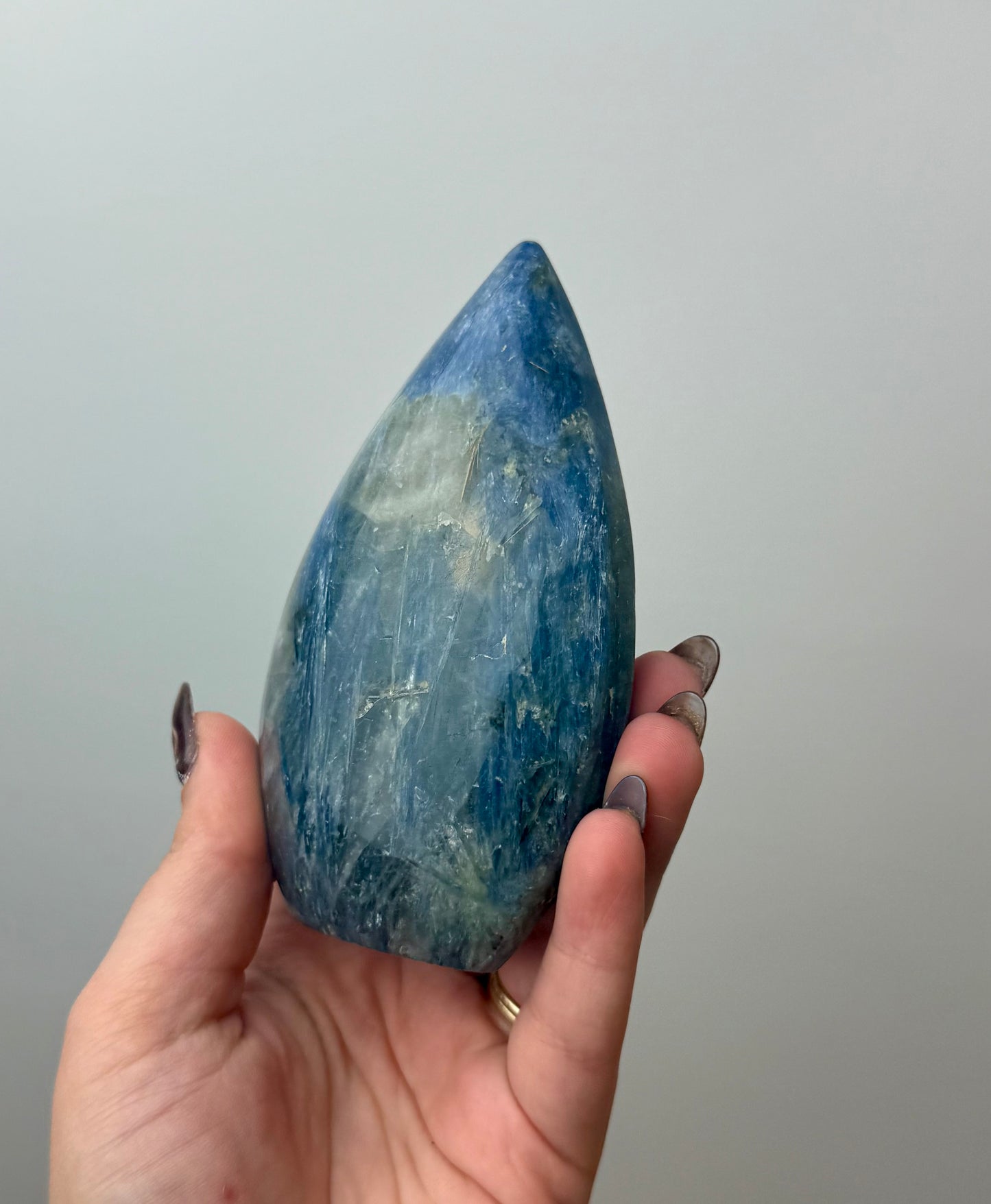 Blue kyanite tear freeform